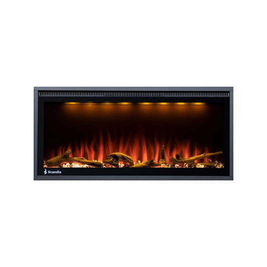 Scandia Aurora 36" Electric Fire, Smart Home Integration, Customizable Flame, Wall Mountable