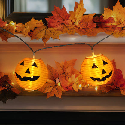 Arlec Warm White 20 LED Pumpkin String Light, Battery Powered, Indoor Use, 3m Length
