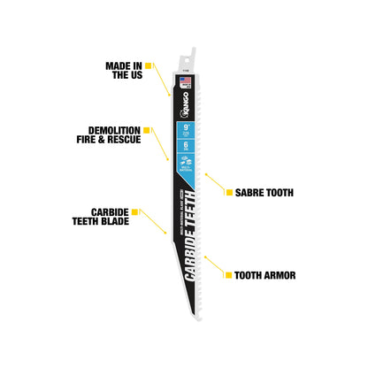 Kango 9” Multi-Material Carbide Saw Blade - Durable, Versatile, Made in USA