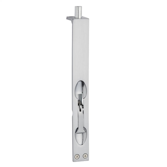 Delf Trade 200mm Satin Chrome Flush Bolt, Zinc Alloy, Easy Install, 7-Year Guarantee