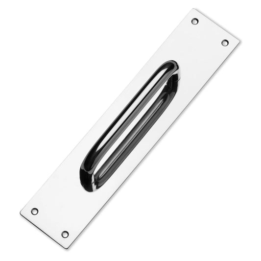 Lemaar Stainless Steel DDA D Pull on Plate 300x75mm, Satin Finish, DDA Compliant