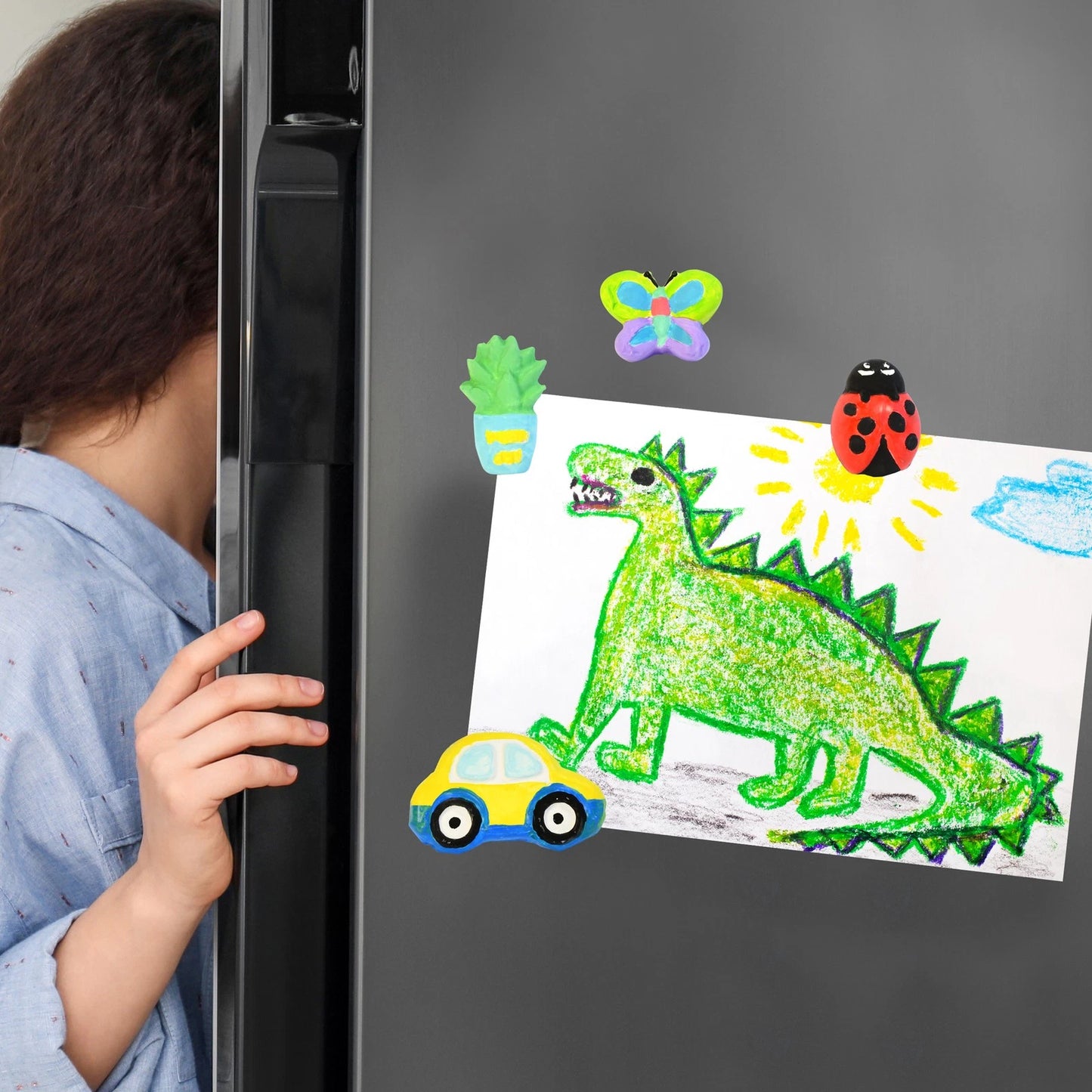 Boyle Crafty Creators Plaster Fridge Magnets Kit - 24 Moulds, Paints, Magnetic Strips