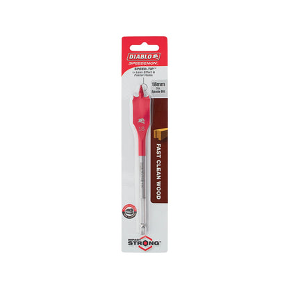 Diablo Speedemon 18mm Spade Bit, Fast Clean Wood Drilling, Impact Strong, Universal Compatibility