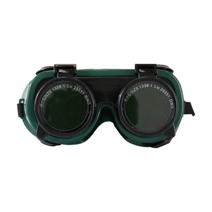 Bossweld Shade 5 Flip-Up Gas Welding Goggles with Elastic Strap and Lightweight Design