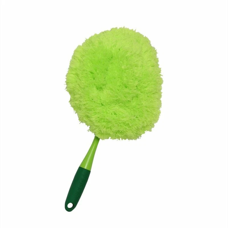 Sabco Mini Feathered Microfibre Duster - Washable Sleeve, Traps Dust & Allergens, Green
