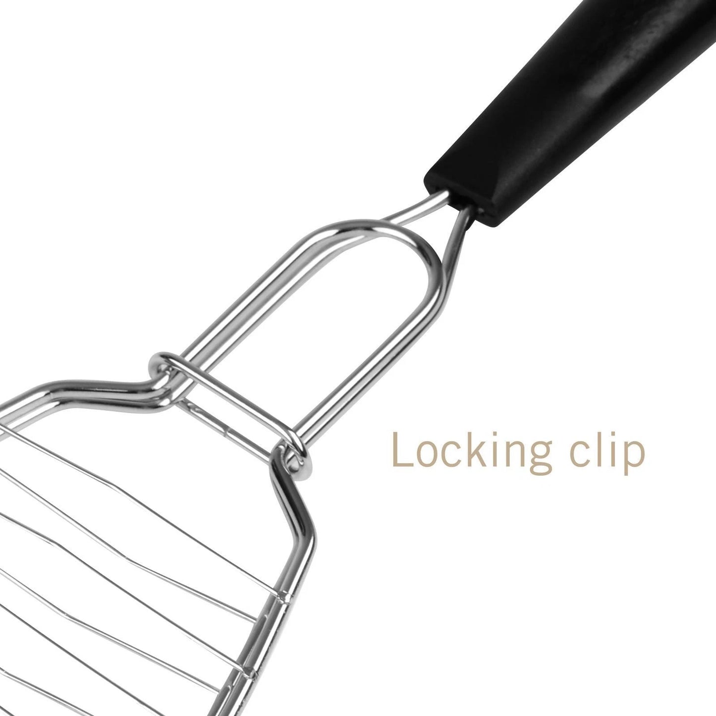 Fish Griller Stainless Steel Basket with Heat-Resistant Handle, Easy Flip, 605mm Depth