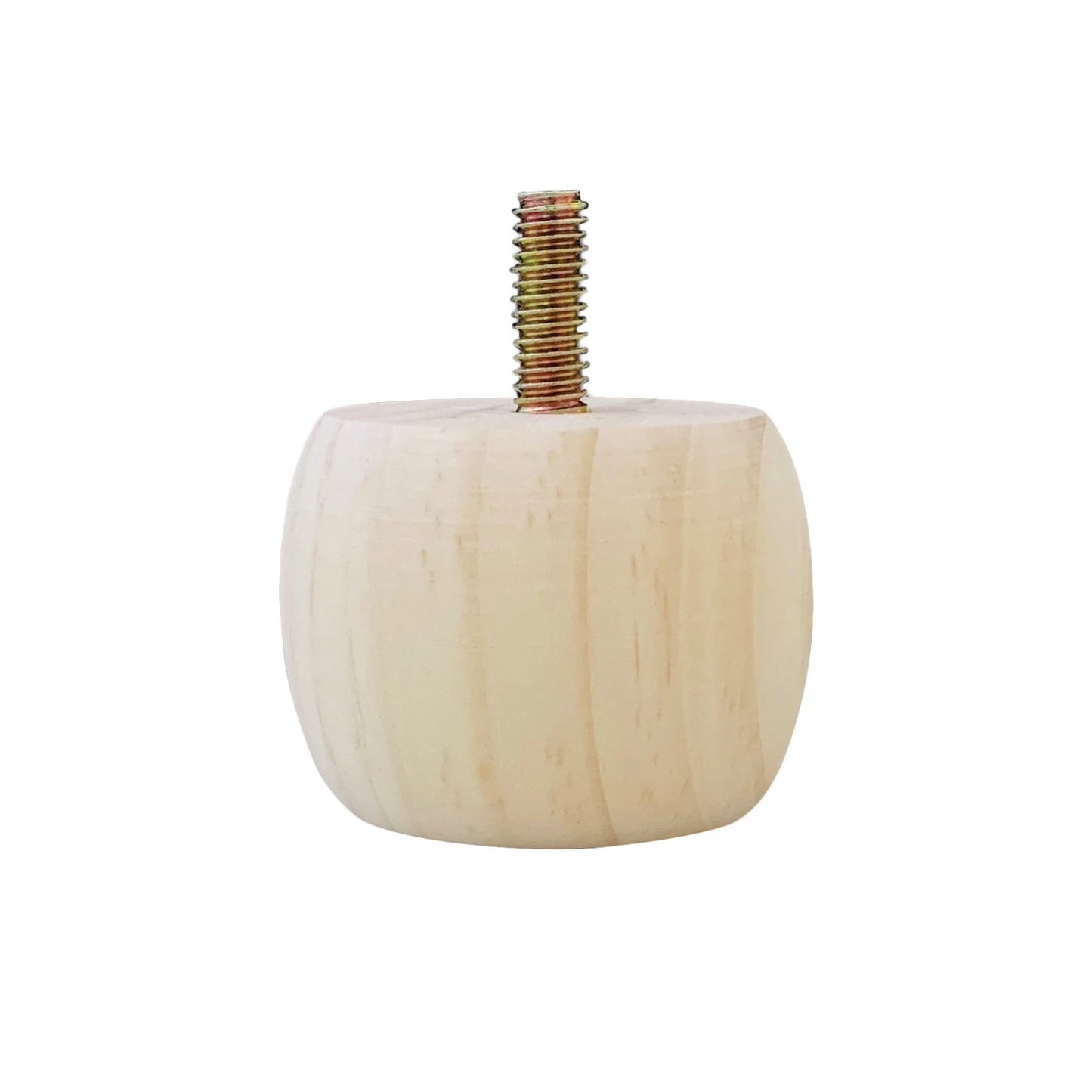 Adoored 47mm Pine Ball Furniture Leg, Natural Timber Finish, Easy Install, Durable Hardwood
