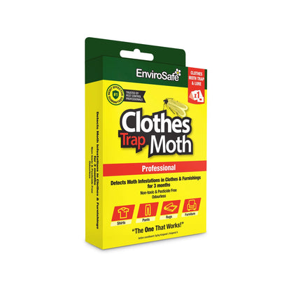 EnviroSafe Clothes Moth Trap, Pesticide-Free, 3-Month Pheromone Lure, Large Area Coverage