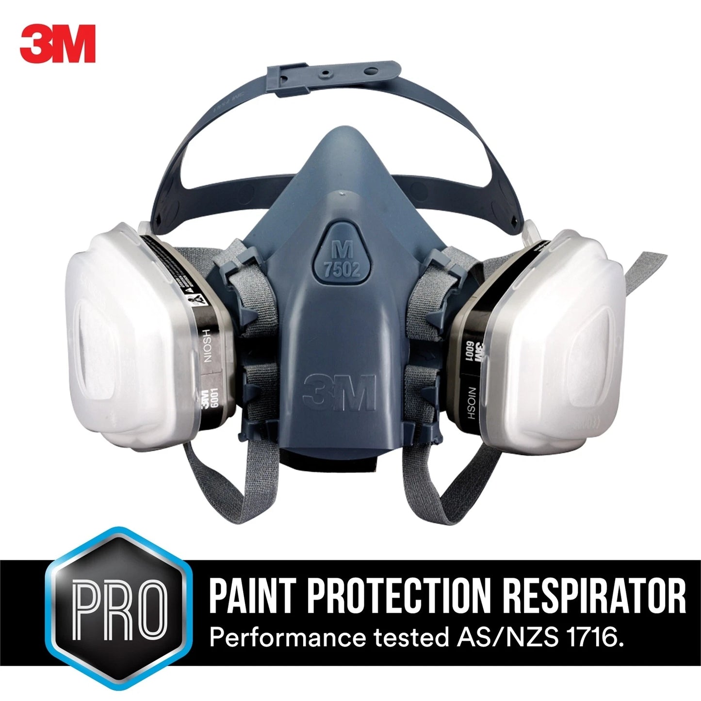 3M Professional Reusable Paint Respirator with Cool Flow Valve, 95% Filtration, Silicone Face Piece