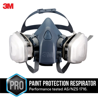 3M Professional Reusable Paint Respirator with Cool Flow Valve, 95% Filtration, Silicone Face Piece