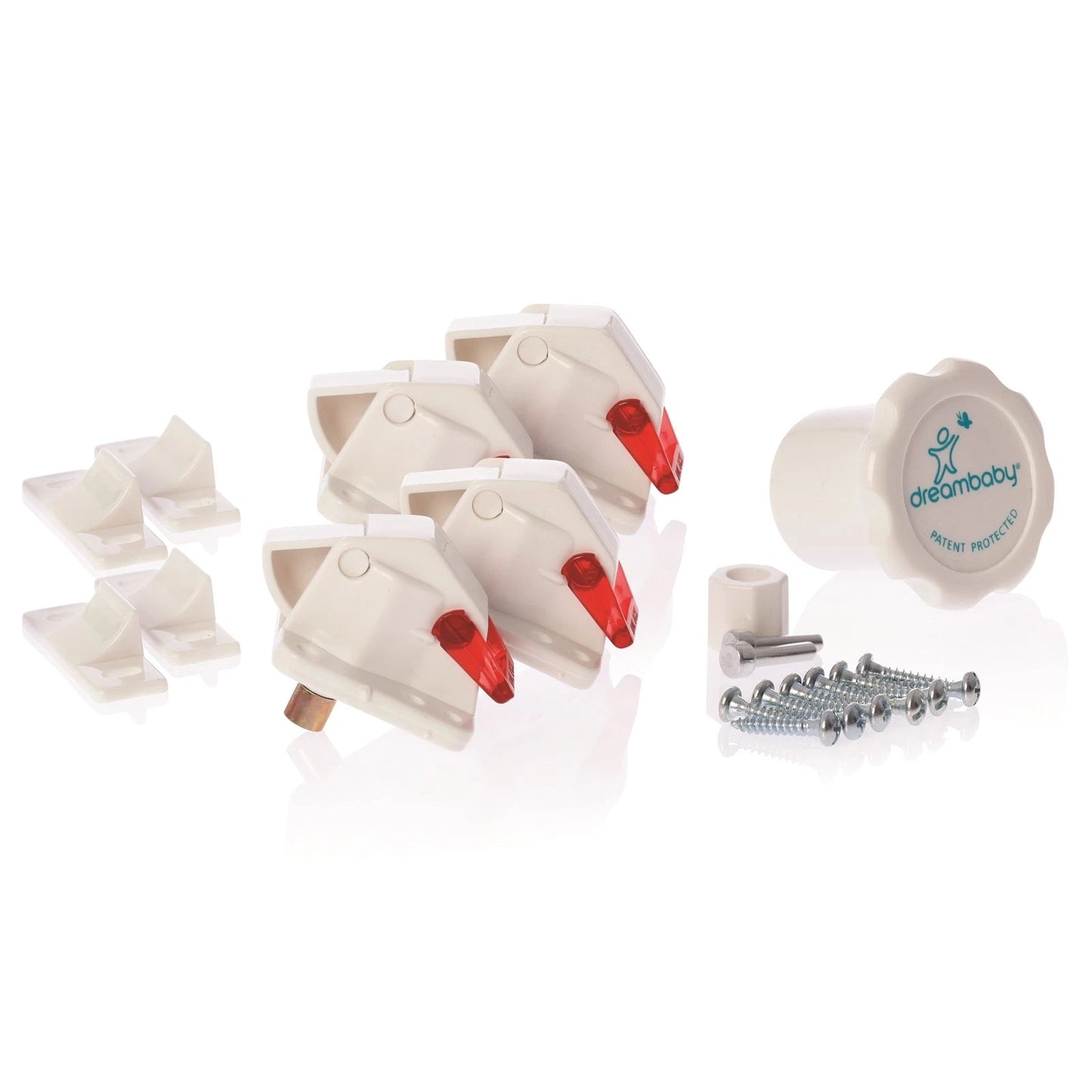Dreambaby Child Safety Mag Lock System - 4 Magnetic Locks, 1 Key, Automatic Locking, Discreet Design
