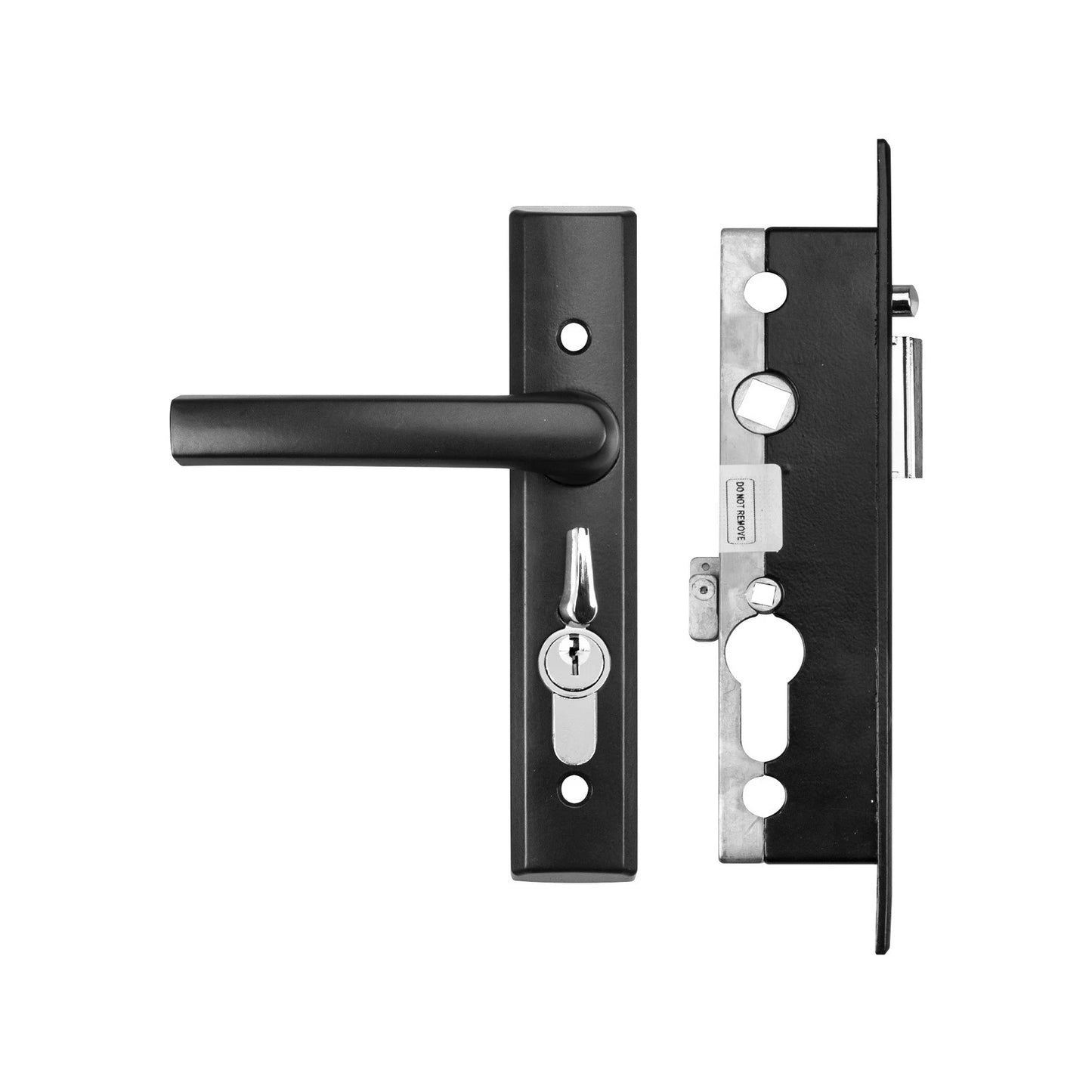 Rolltrak Black Keyed Hinged Screen Door Lock with Internal Snib & 5 Pin Cylinder