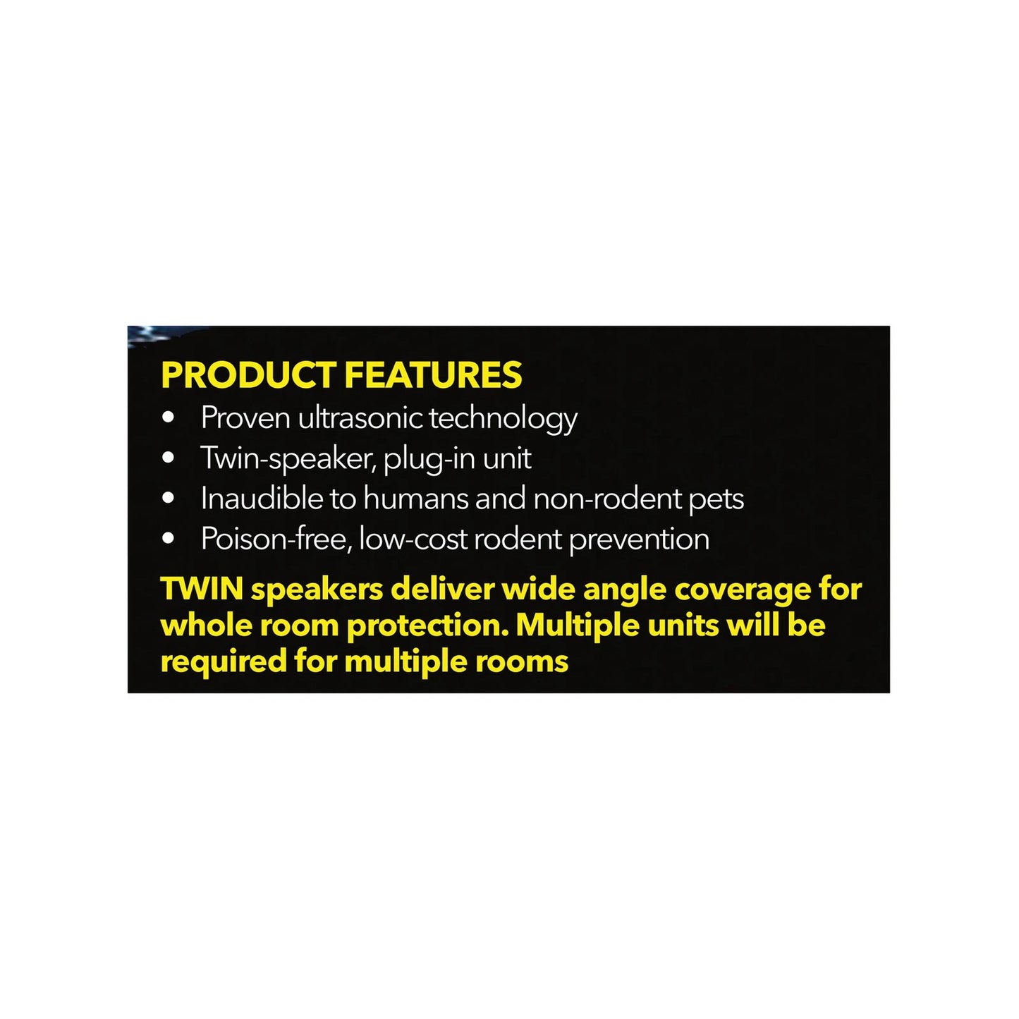 The Big Cheese Mega Sonic Pest Repeller, Ultrasonic, Indoor, Chemical-Free, 60m² Coverage