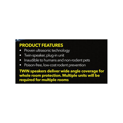 The Big Cheese Mega Sonic Pest Repeller, Ultrasonic, Indoor, Chemical-Free, 60m² Coverage