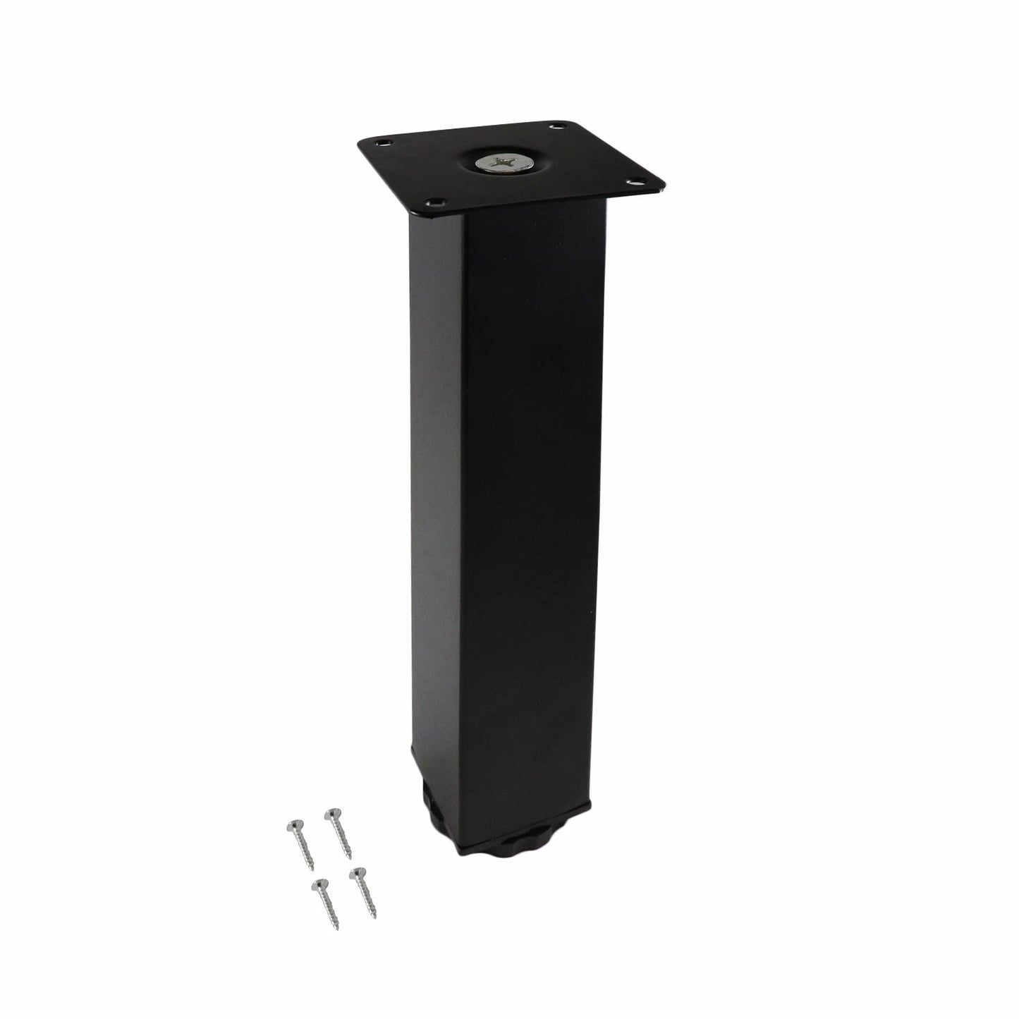 Adoored Black Adjustable Steel Square Table Leg 40x40x230mm - Modern Design, Easy Install