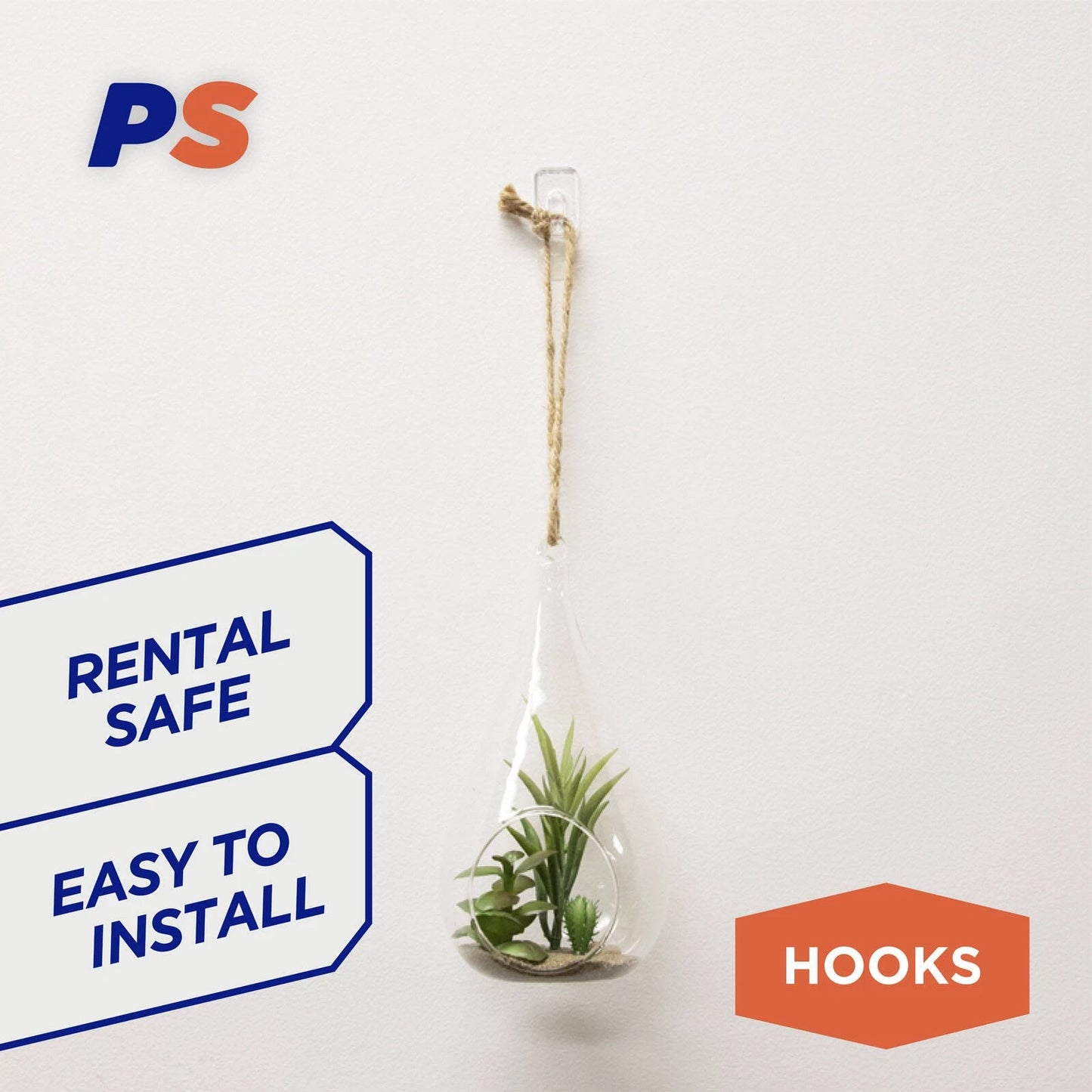 Permastik Clear Mini Clips 25 Pack, Damage-Free, Holds 300g, Indoor Use