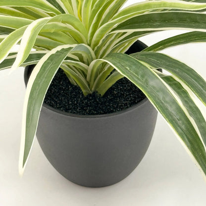 UN-REAL 30cm Artificial Spider Plant - Lifelike Indoor Decor, Maintenance-Free, Realistic Design
