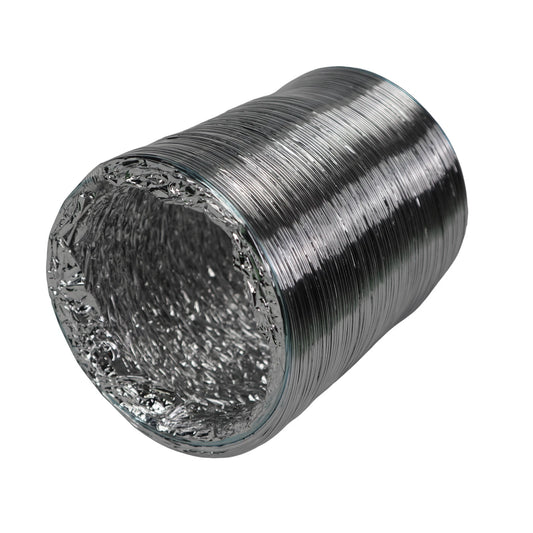 Builders Edge 150mm x 3m Flexible Duct, Aluminium, UL 181 Flame Test, AS4254 Compliant