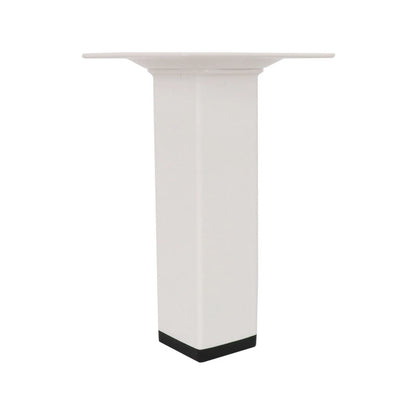 Adoored White Square Metal Furniture Leg 25x100mm Easy Install Durable Steel