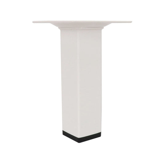 Adoored White Square Metal Furniture Leg 25x100mm Easy Install Durable Steel