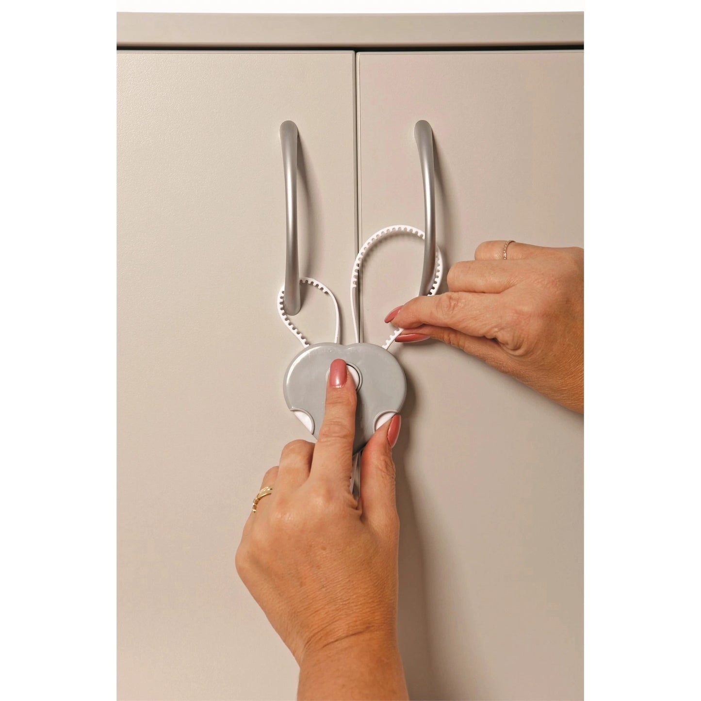 Dreambaby Child Safety Cabinet Flexi-Lock, Multi-Touch Release, Child-Resistant, White/Grey