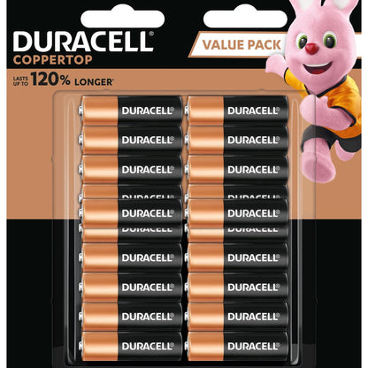 Duracell Coppertop AAA Batteries 24 Pack - Long-Lasting, Reliable, 10-Year Shelf Life