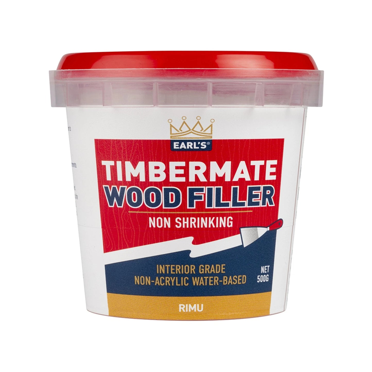 Timbermate 500g Rimu Wood Filler, Water-Based, Stainable, Indoor Use, Eco-Friendly