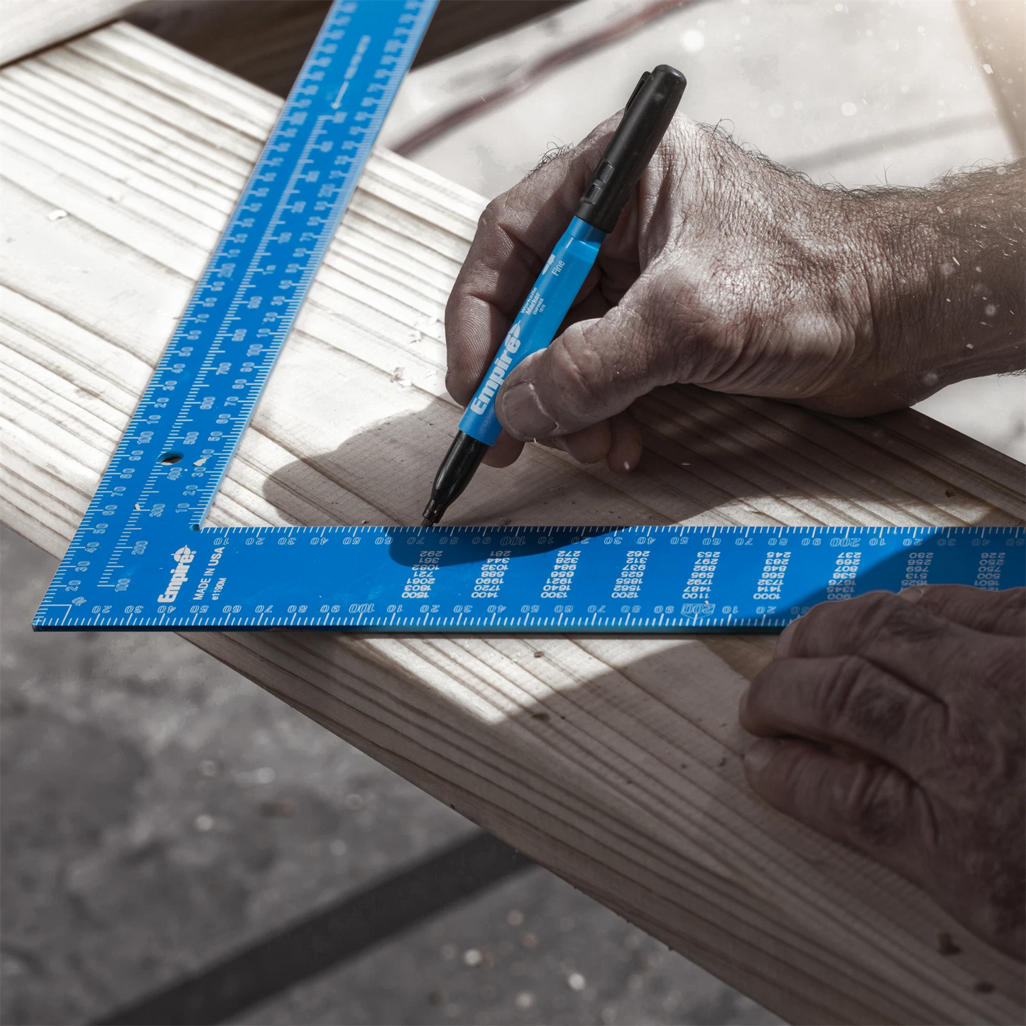 Empire Black Fine Tip Worksite Marker 4 Pack - Permanent, Waterproof, Quick Dry