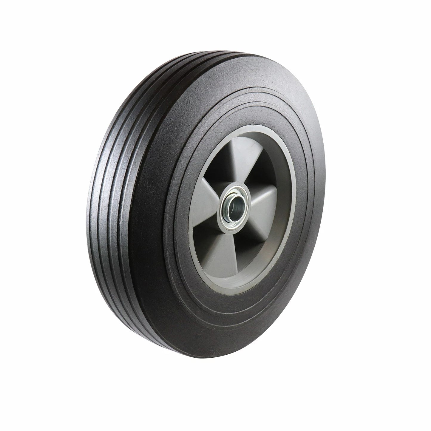 Move It 250mm Grey Plastic Centre Wheel, Solid Rubber, 100kg Load, Outdoor Use