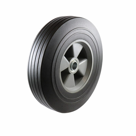 Move It 250mm Grey Plastic Centre Wheel, Solid Rubber, 100kg Load, Outdoor Use