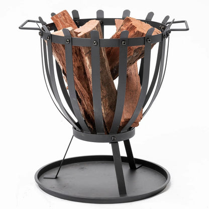 Jumbuck Black Brazier - Easy Assembly, Ash Catcher, Compact Outdoor Cooking
