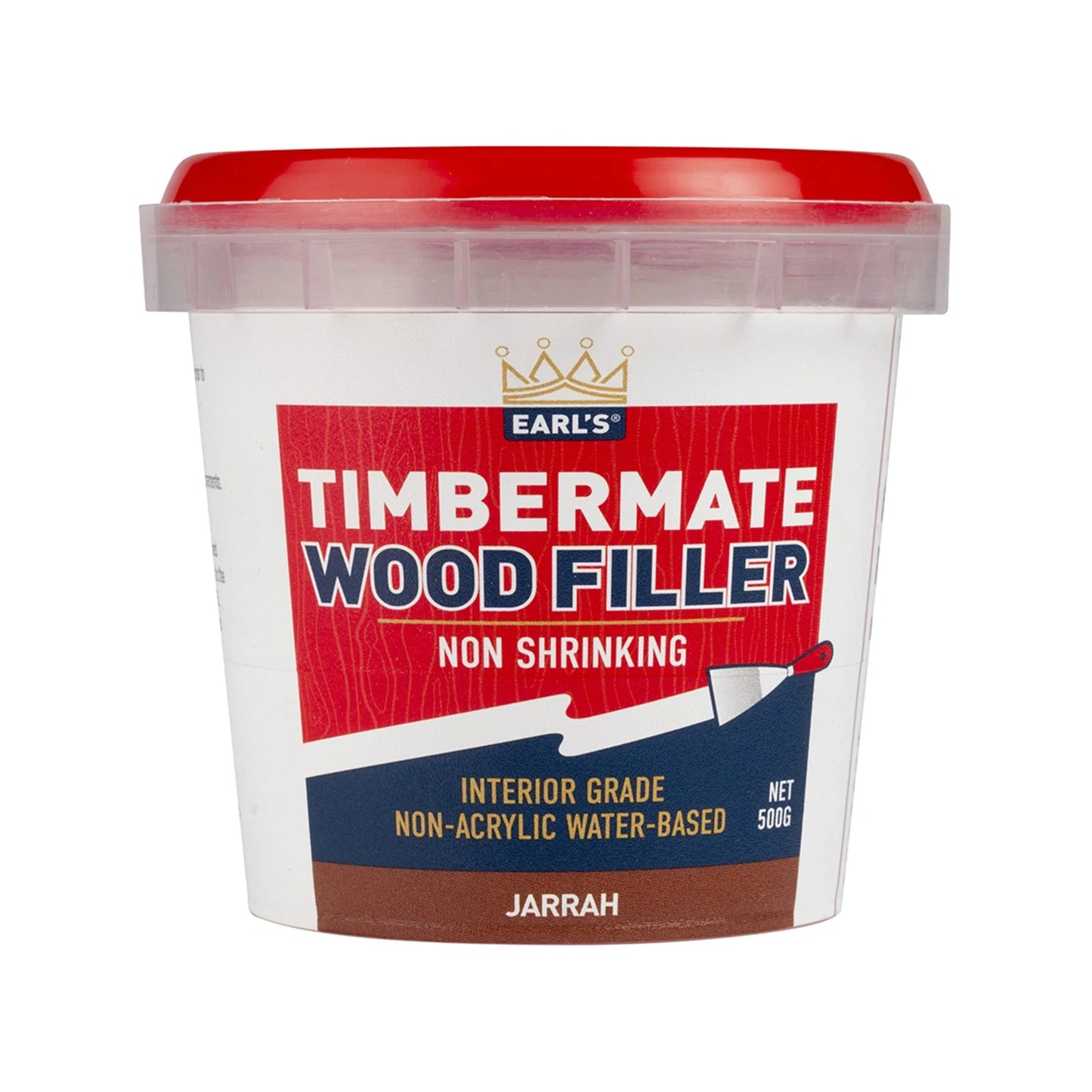 Timbermate 500g Jarrah Wood Filler, Water-Based, Stainable, Indoor Use