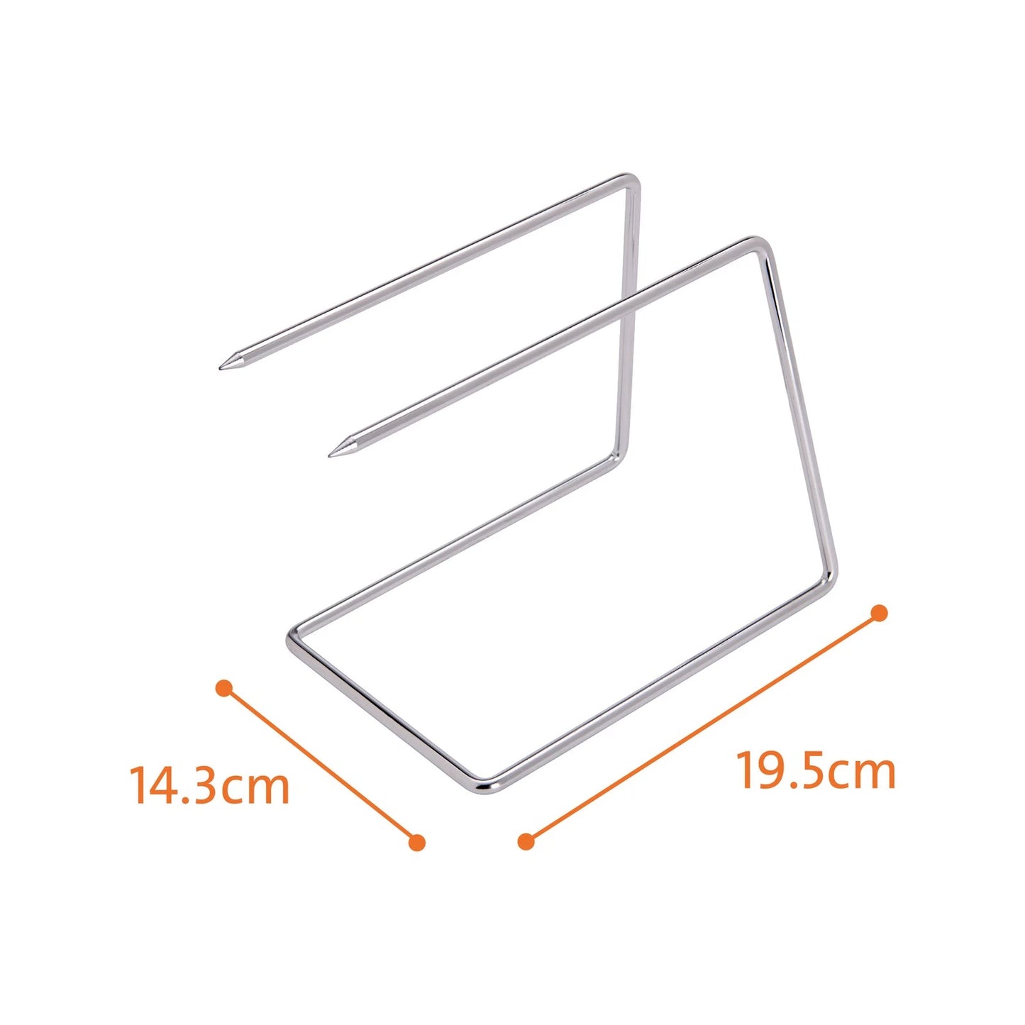 Jumbuck Roasting Prong - Dual Prong Design, Chrome-Plated, Healthy Grilling, 130mm x 145mm x 190mm