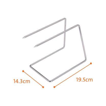 Jumbuck Roasting Prong - Dual Prong Design, Chrome-Plated, Healthy Grilling, 130mm x 145mm x 190mm