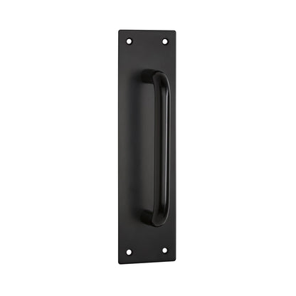 Lemaar Black D-Pull Plate 200mm x 50mm DDA Compliant Stainless Steel Door Handle