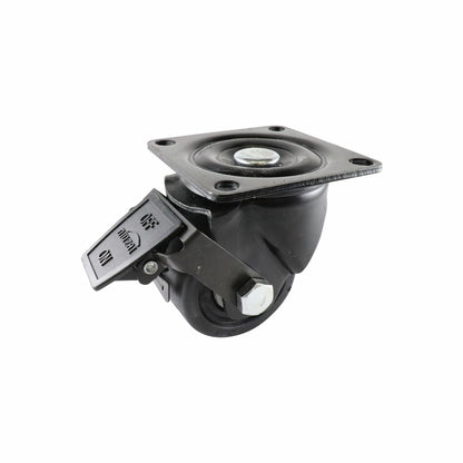 Easyroll 75mm 500kg Black Swivel Brake Nylon Machine Castor for Indoor Use