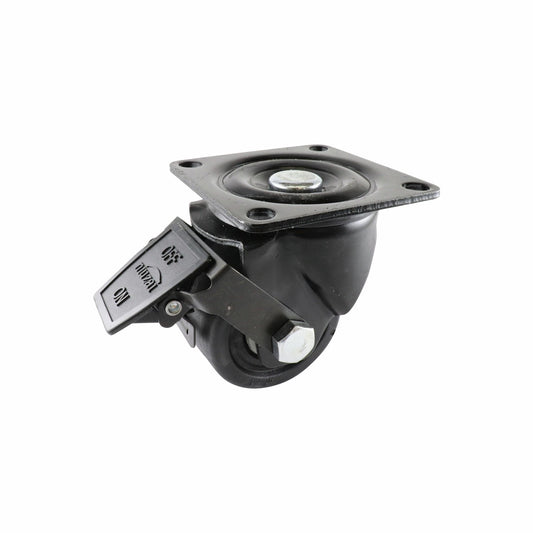 Easyroll 75mm 500kg Black Swivel Brake Nylon Machine Castor for Indoor Use