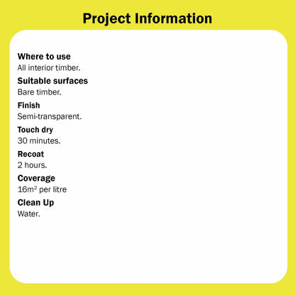 Cabot's Cedar Water Based Interior Stain 1L - Enhances Timber Grain, Low Odour, Easy Application