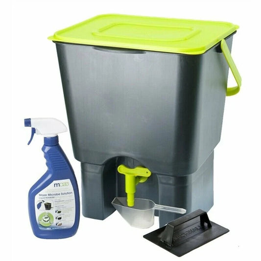 Maze 18L Bokashi Indoor Compost Bin - Compact, Odor-Free, Complete Starter Kit