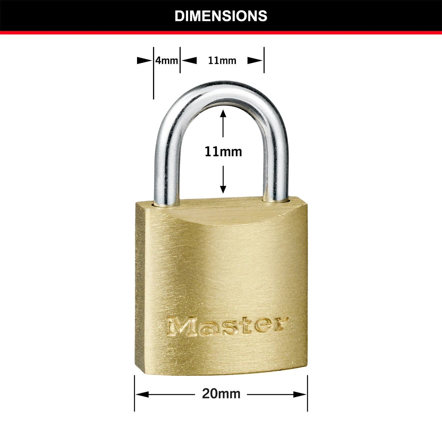 Master Lock 20mm Brass Keyed Padlock 2 Pack - Durable, Corrosion Resistant, Keyed Alike