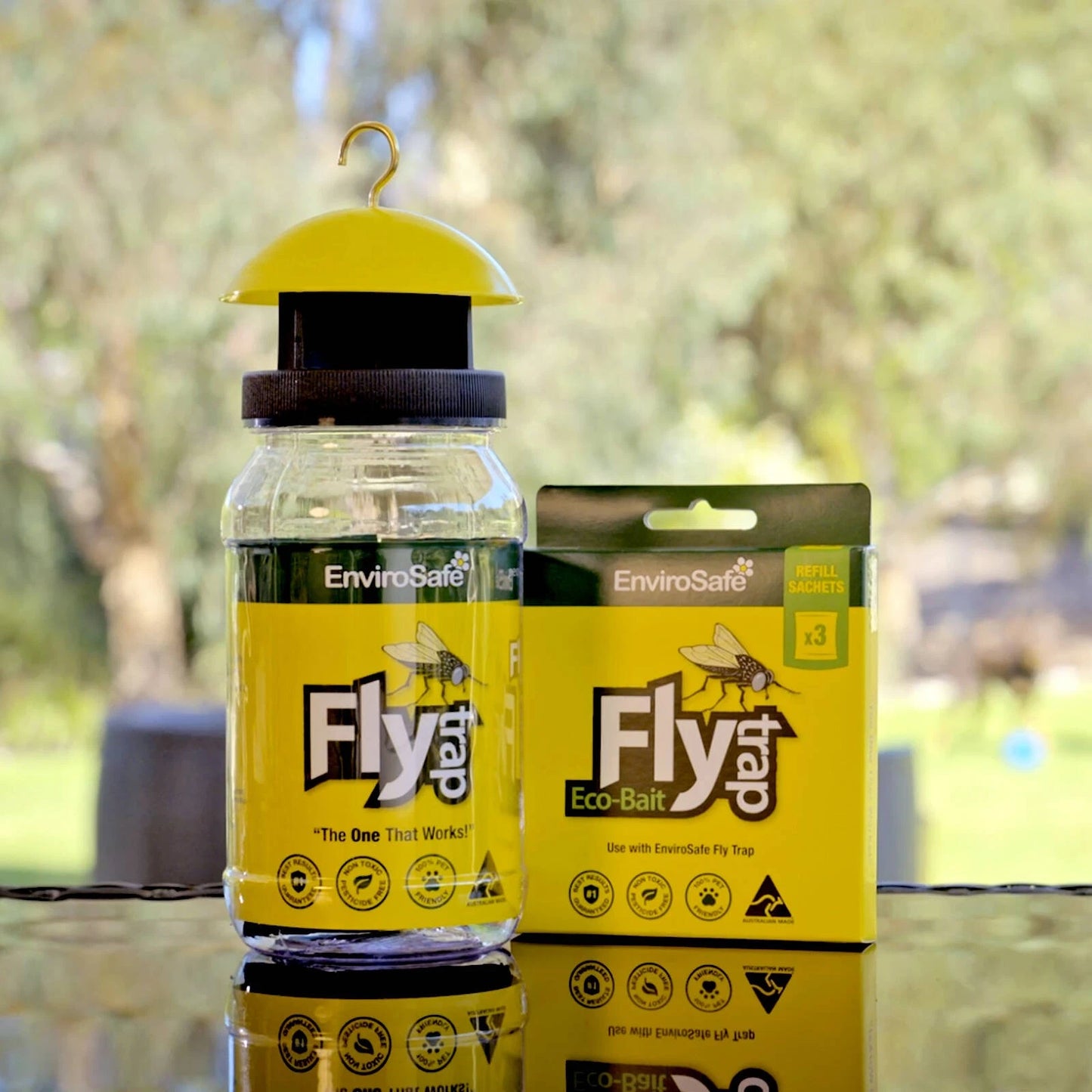 EnviroSafe Fly Attractant Refill 36 Pcs - Eco-Friendly, Pesticide-Free, Outdoor Use