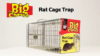 The Big Cheese Rat Cage Trap, Galvanised Steel, Indoor/Outdoor, Easy-Set, Safe Handling