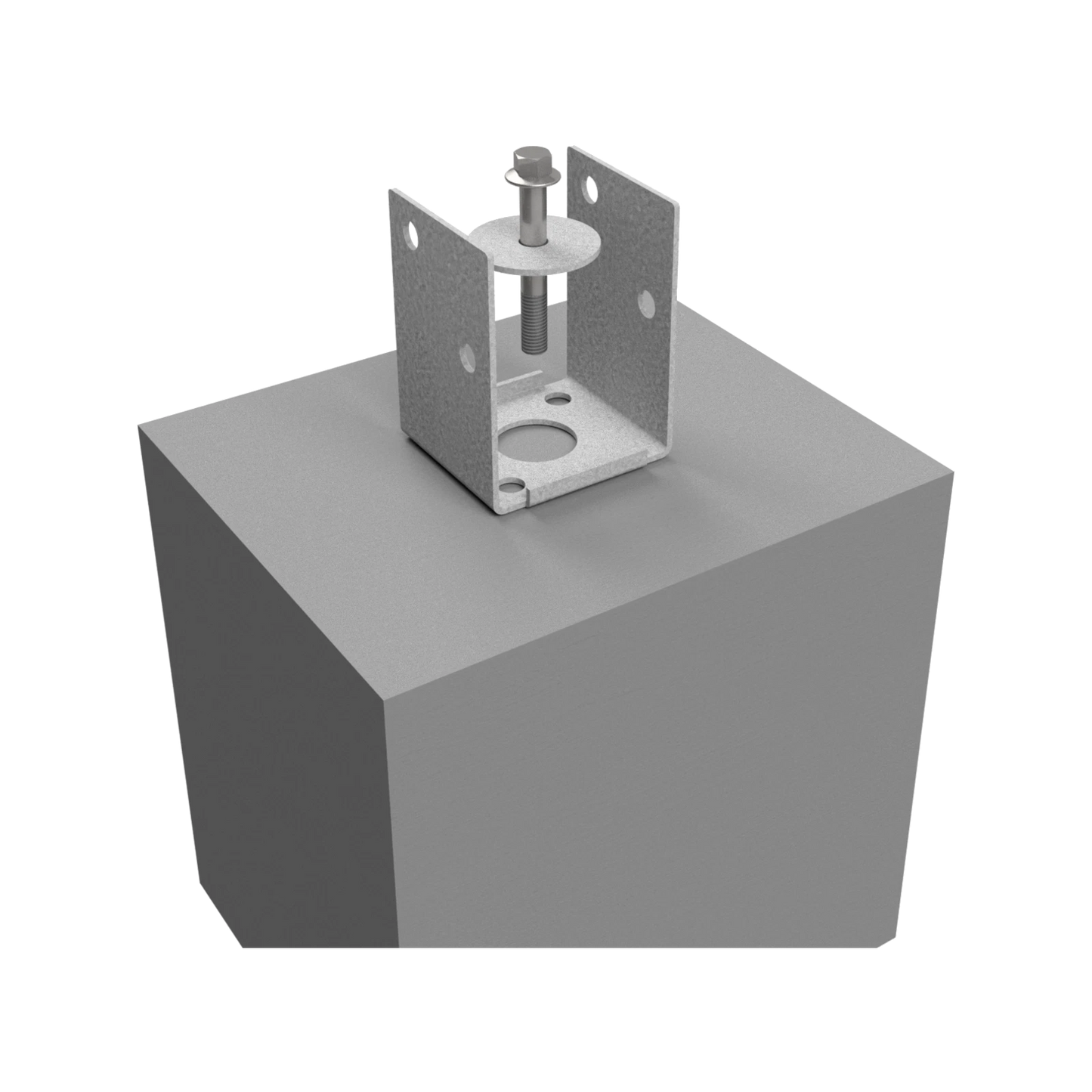 VUEPRO 90mm Bolt Down Post Support, G300 Steel, HDG, Easy Install, Corrosion Resistant