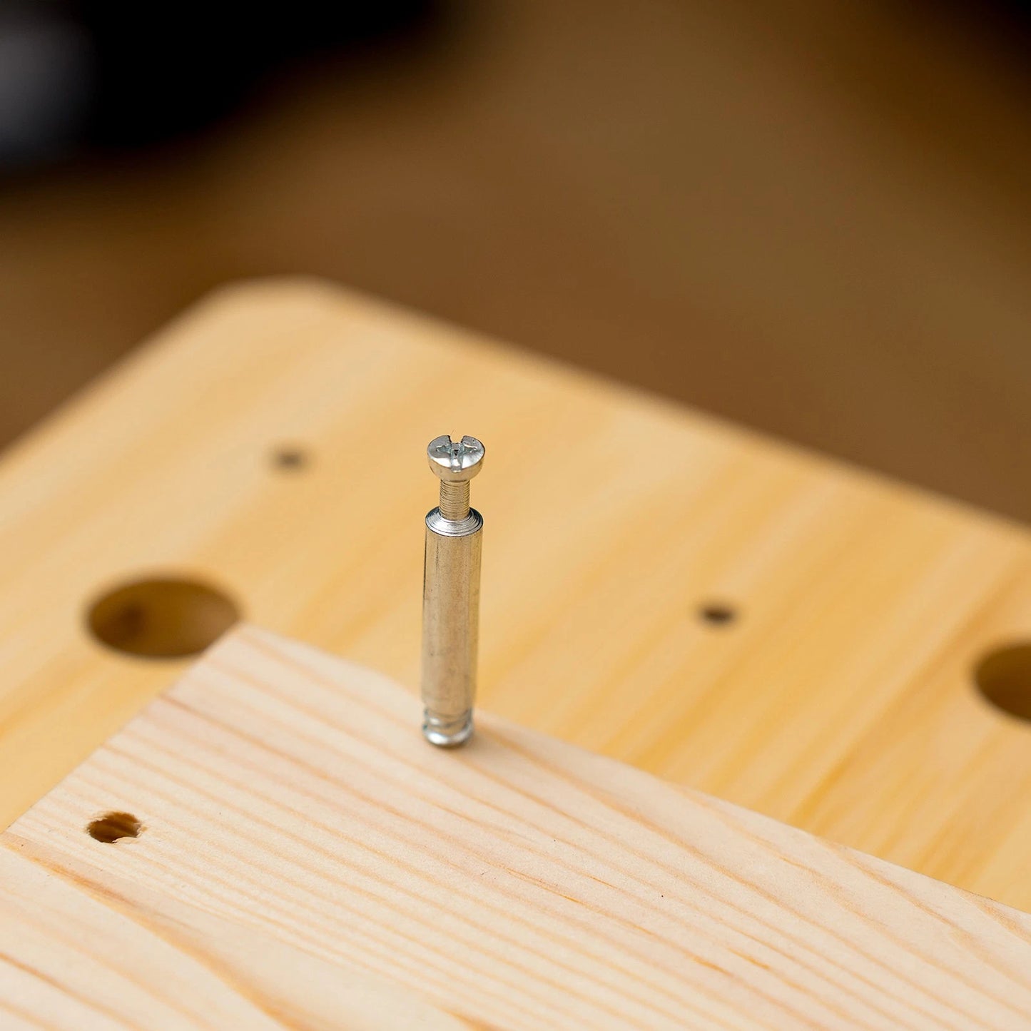 Taskmaster 44mm Cam Connector & Bolt 8 Pack, Nickel Plated Zinc, Rust Resistant