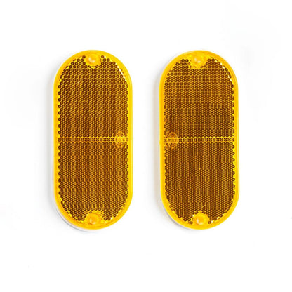 Sandleford Amber Oval Reflector, PMMA Acrylic, DOT Compliant, Weather Resistant, 2 Pack