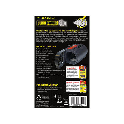 The Big Cheese Ultra Power Electronic Rat Killer - Humane, Indoor Use, High Capacity