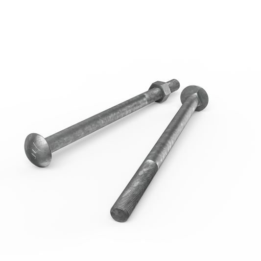 ZENITH M16 x 260mm Galvanised Cup Head Bolts & Nuts - Corrosion Resistant, AS Compliant