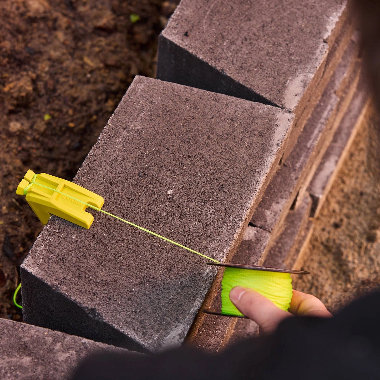 Trojan Rubber Line Block Lime Green - Durable, Ribbed Grip, Easy Tie-Off