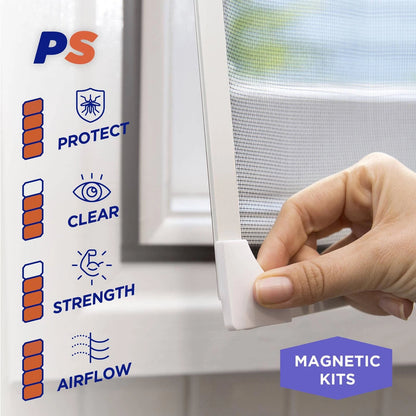 Permastik Magnetic Insect Screen Kit 1.2m x 1m UV-Resistant Fibreglass Mesh