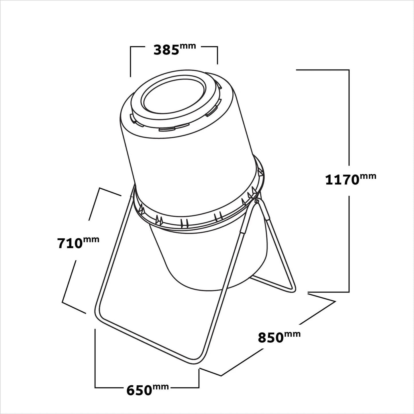 Tumbleweed 220L Compost Tumbler, Fast Composting, Vermin Proof, Australian Made